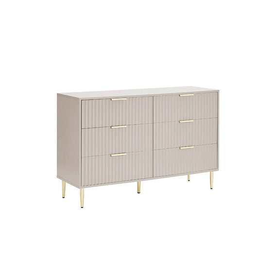 Evie 6 Drawer Chest - Taupe - DUSK