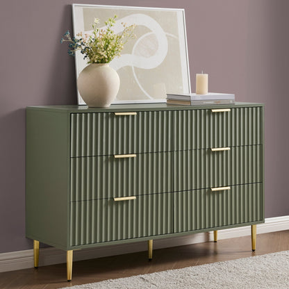 Evie 6 Drawer Chest - Vetiver - DUSK