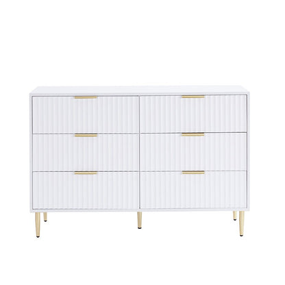 Evie 6 Drawer Chest - Warm White - DUSK