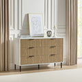 Evie 6 Drawer Chest - White/Wood Effect - DUSK