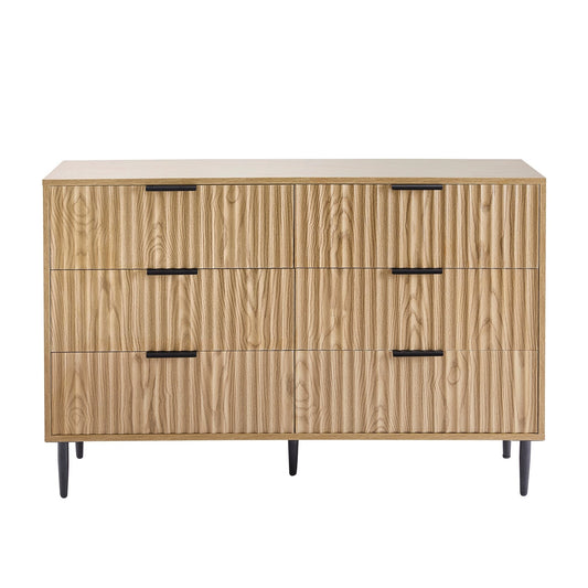 Evie 6 Drawer Chest - Wood Effect - DUSK