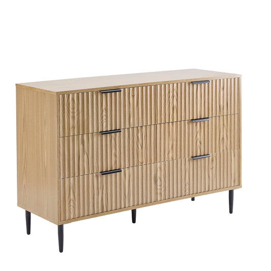 Evie 6 Drawer Chest - Wood Effect - DUSK