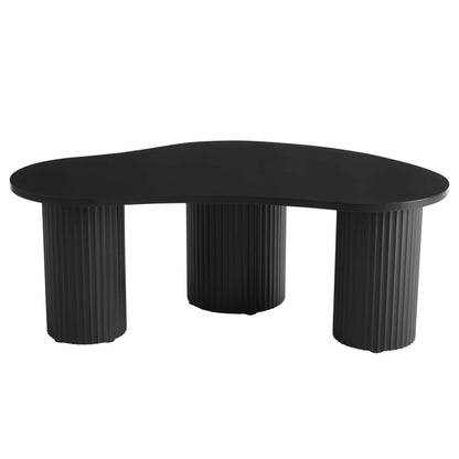 Evie Irregular Coffee Table - Black - DUSK