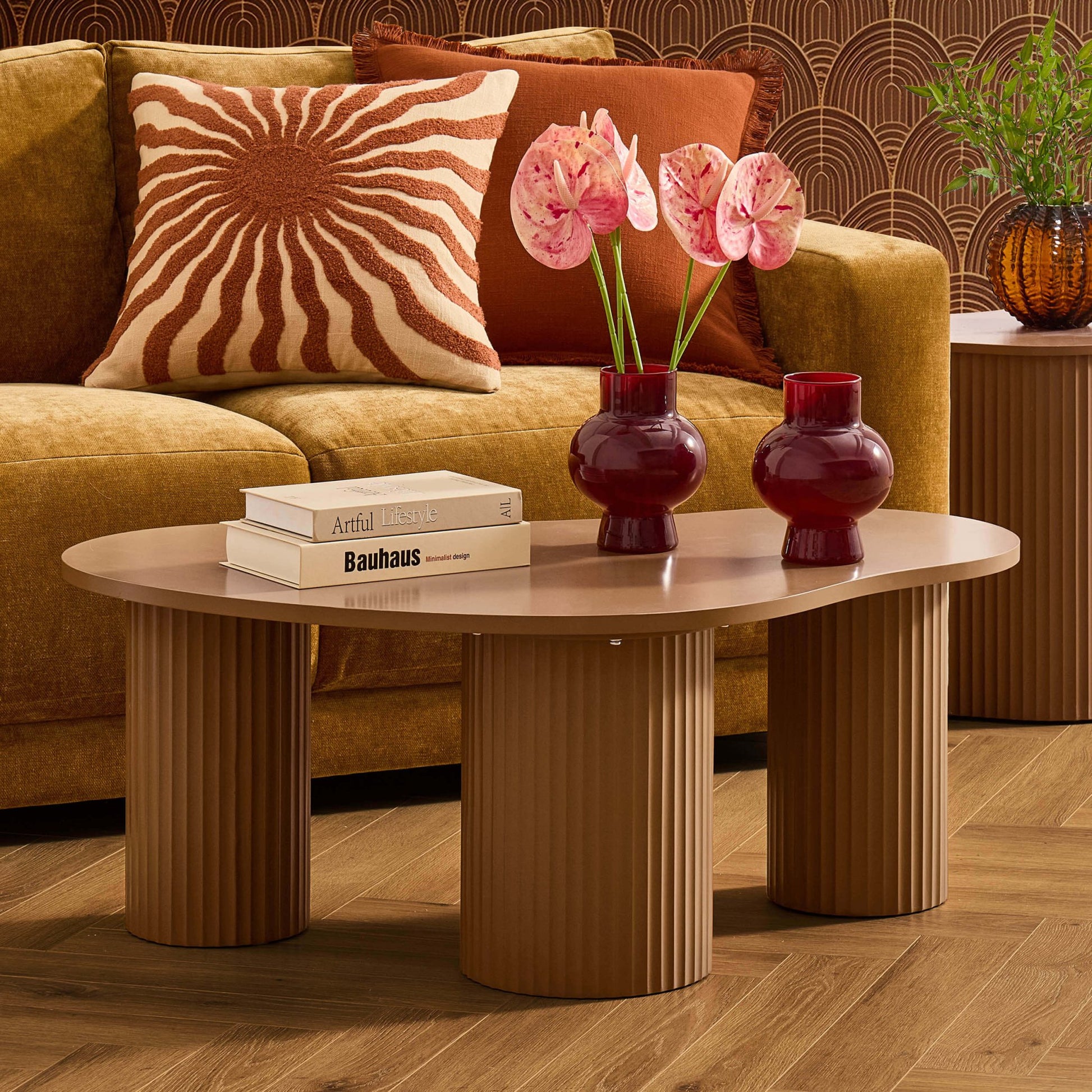 Evie Irregular Coffee Table - Caramel - DUSK