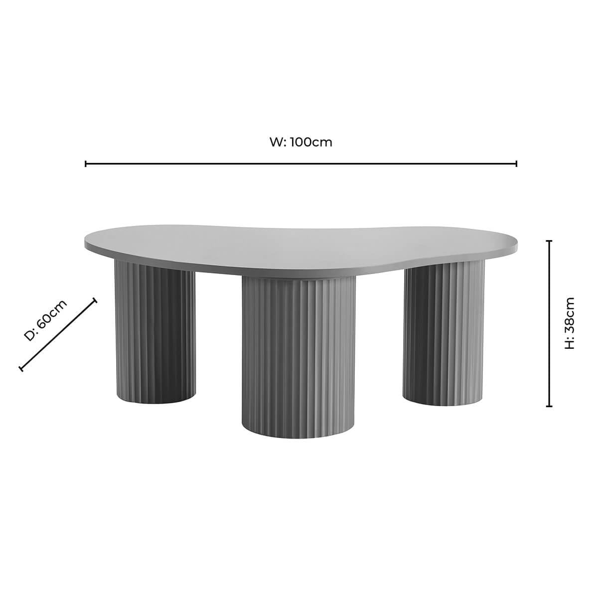 Evie Irregular Coffee Table - Chocolate - DUSK