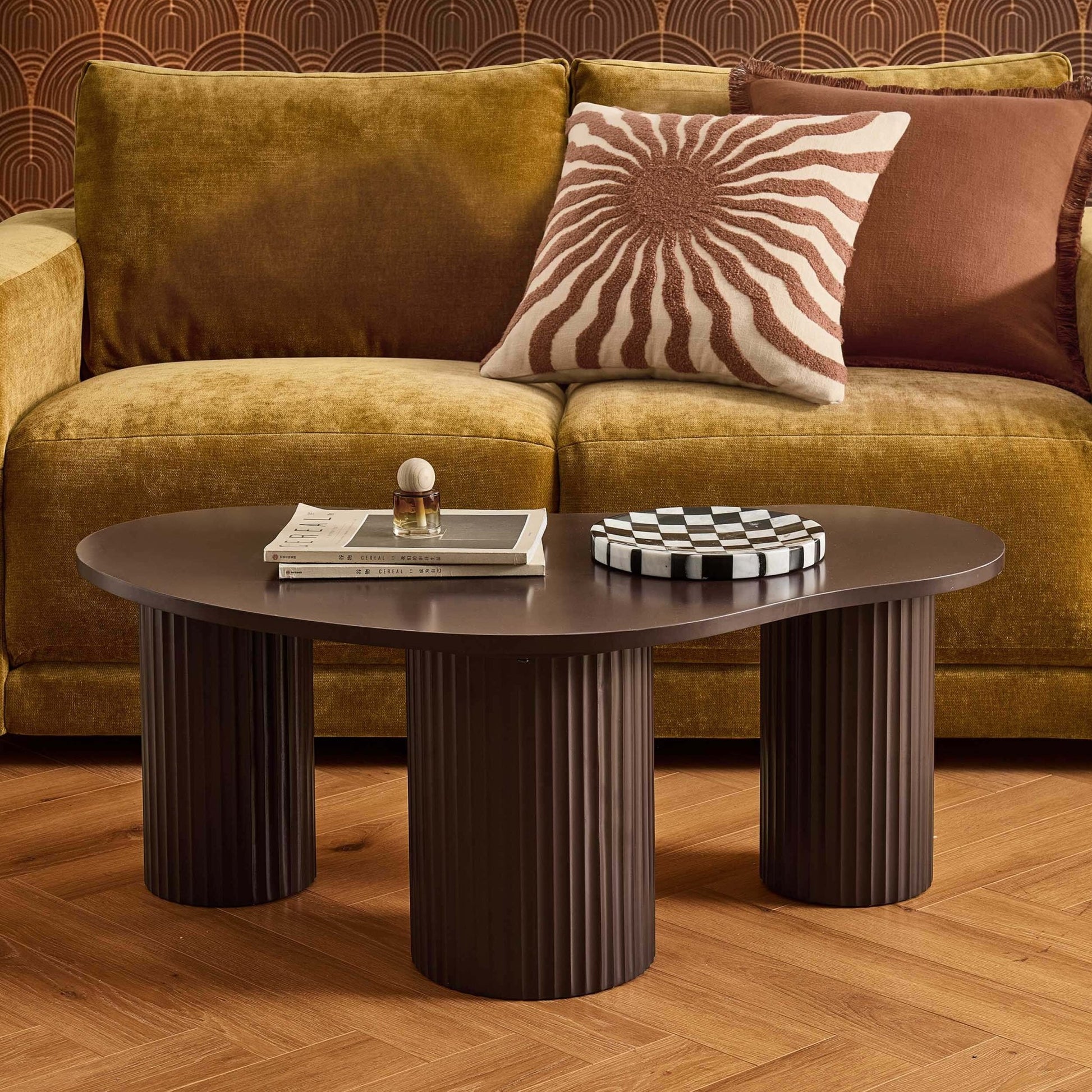 Evie Irregular Coffee Table - Chocolate - DUSK