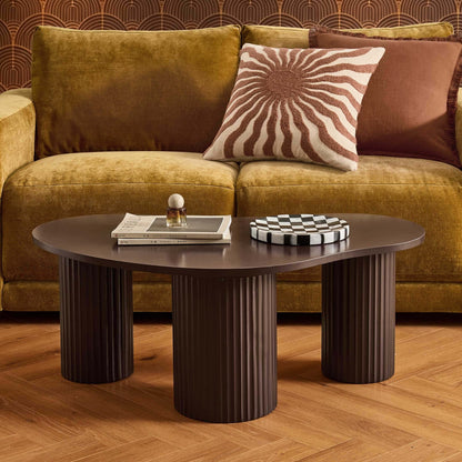 Evie Irregular Coffee Table - Chocolate - DUSK
