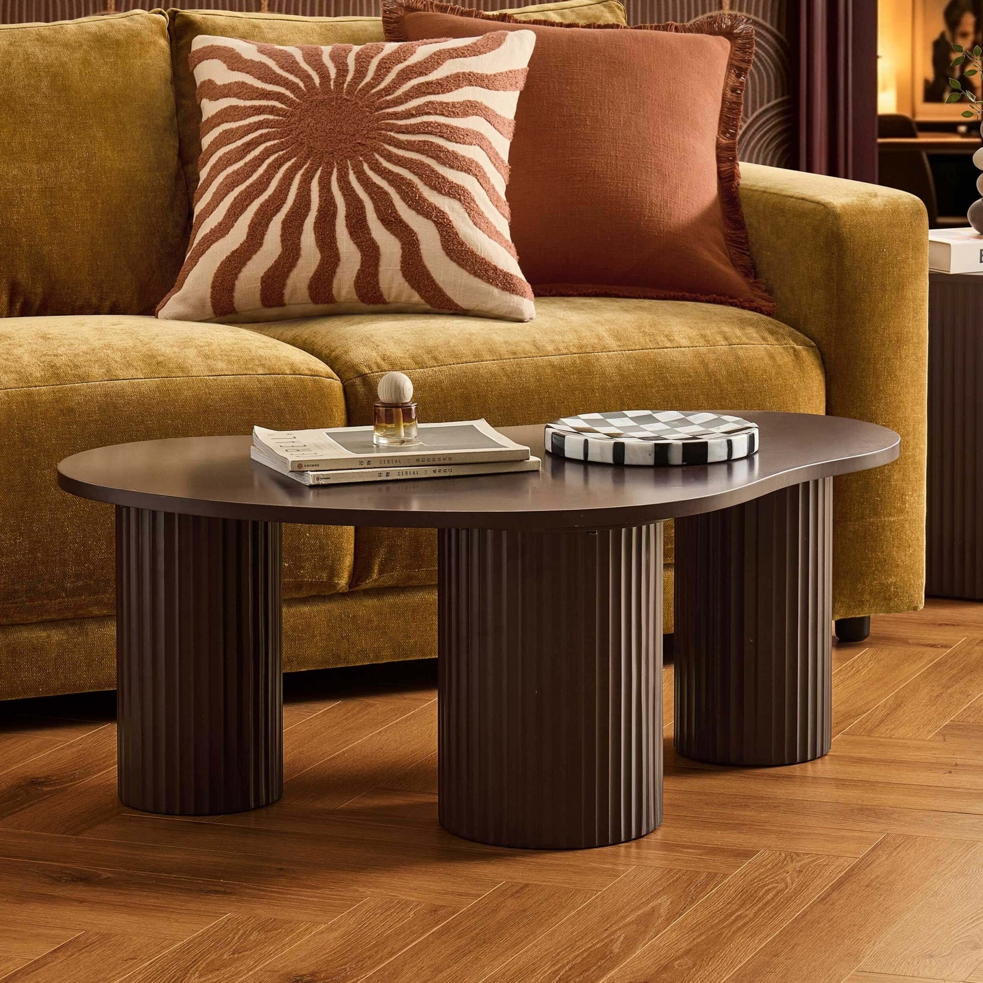 Evie Irregular Coffee Table - Chocolate - DUSK