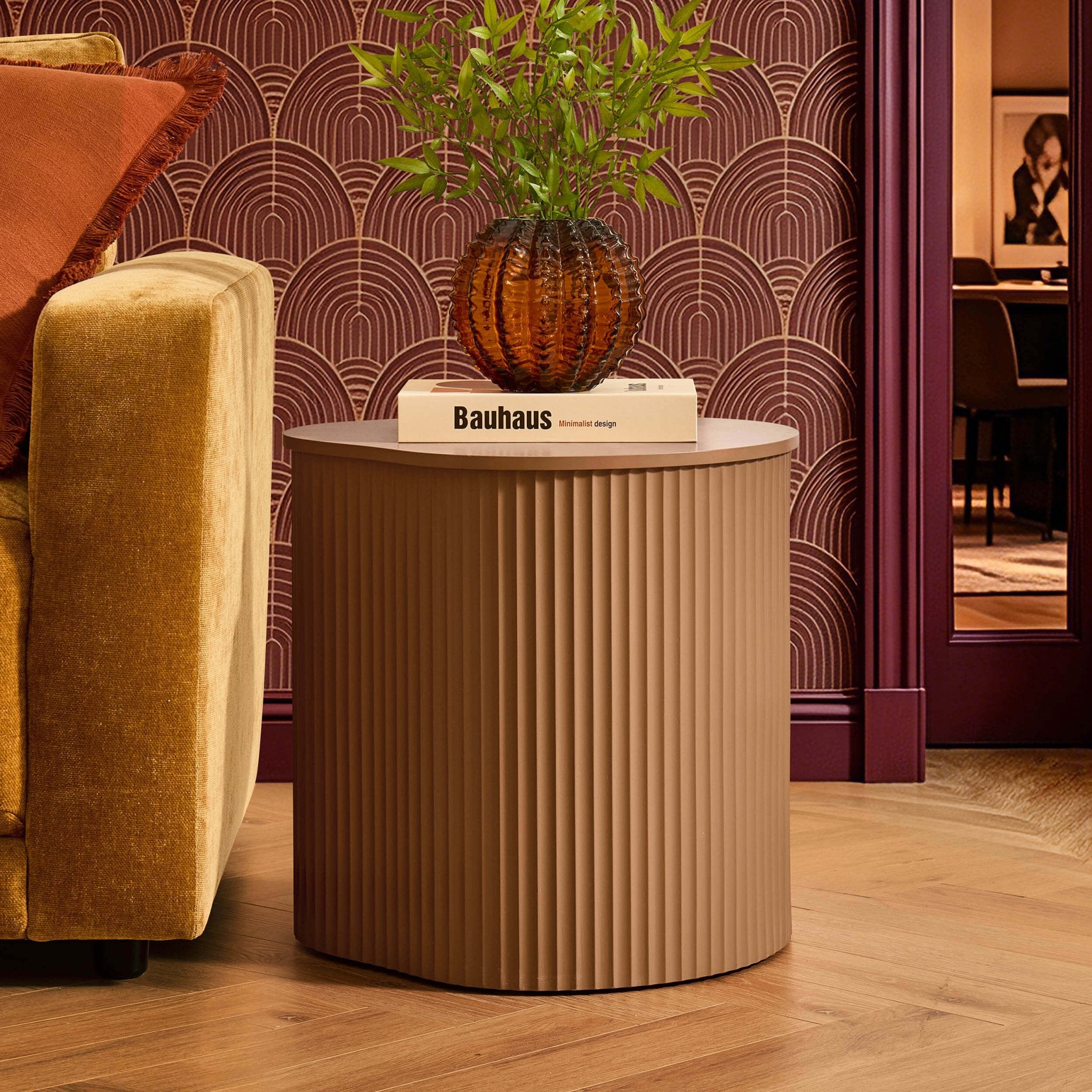 Evie Irregular Side Table - Caramel - DUSK