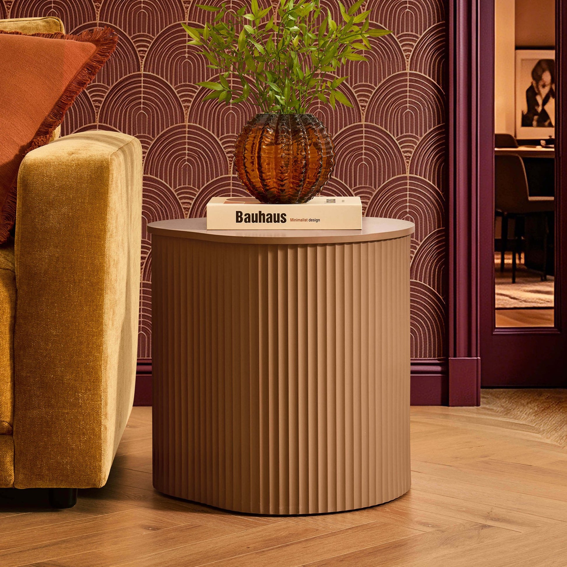 Evie Irregular Side Table - Caramel - DUSK