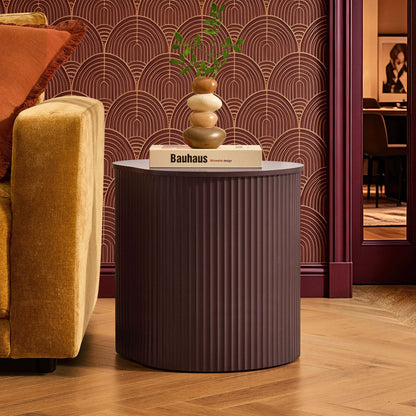Evie Irregular Side Table - Chocolate - DUSK