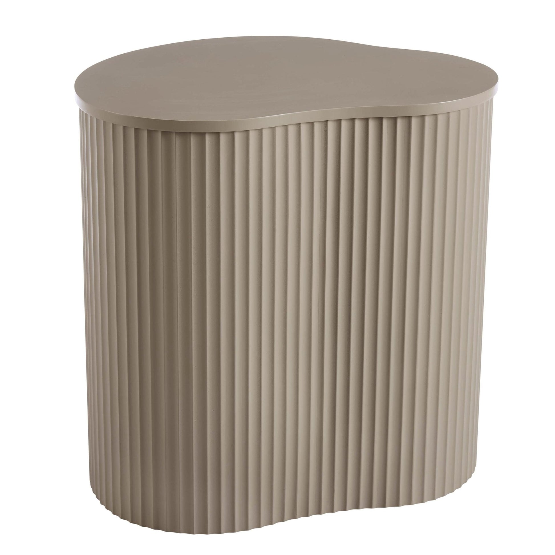 Evie Irregular Side Table - Taupe - DUSK