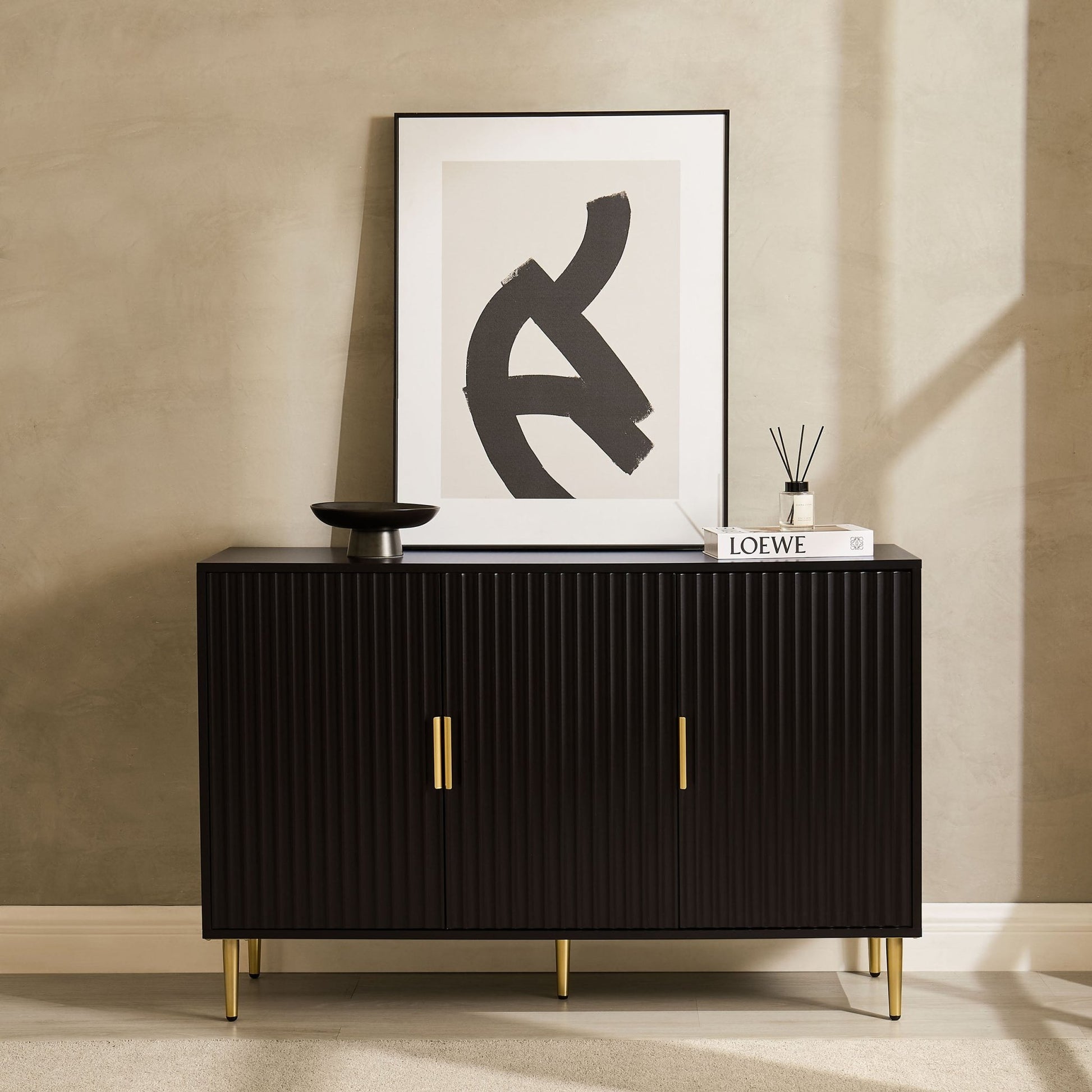 Evie Large Sideboard - Black - DUSK