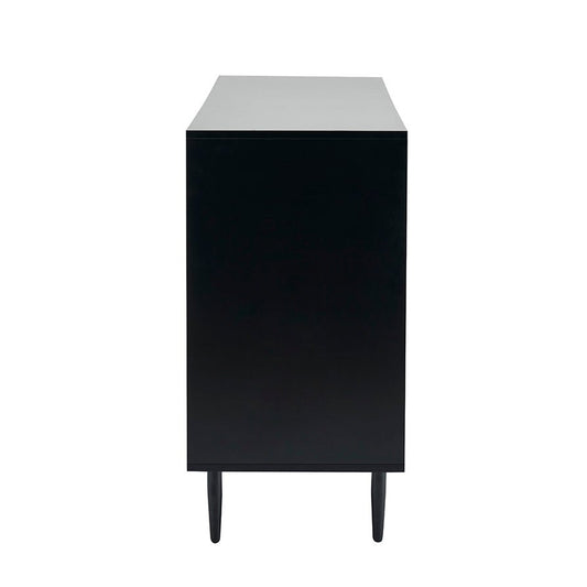 Evie Large Sideboard - Black/Wood Effect - DUSK