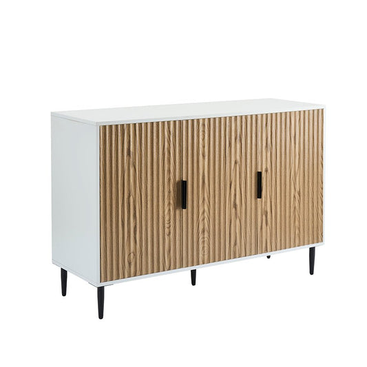 Evie Large Sideboard - White/Wood Effect - DUSK