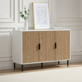 Evie Large Sideboard - White/Wood Effect - DUSK