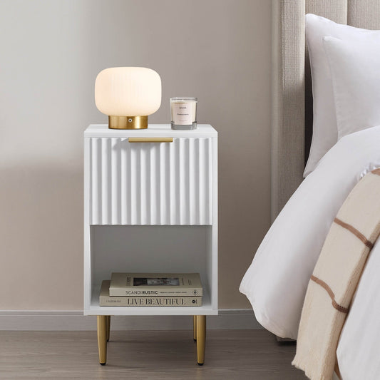 Evie Nightstand - Warm White - DUSK