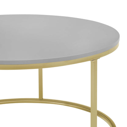 Evie Round Nesting Coffee Table - Grey - DUSK