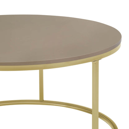 Evie Round Nesting Coffee Table - Taupe - DUSK