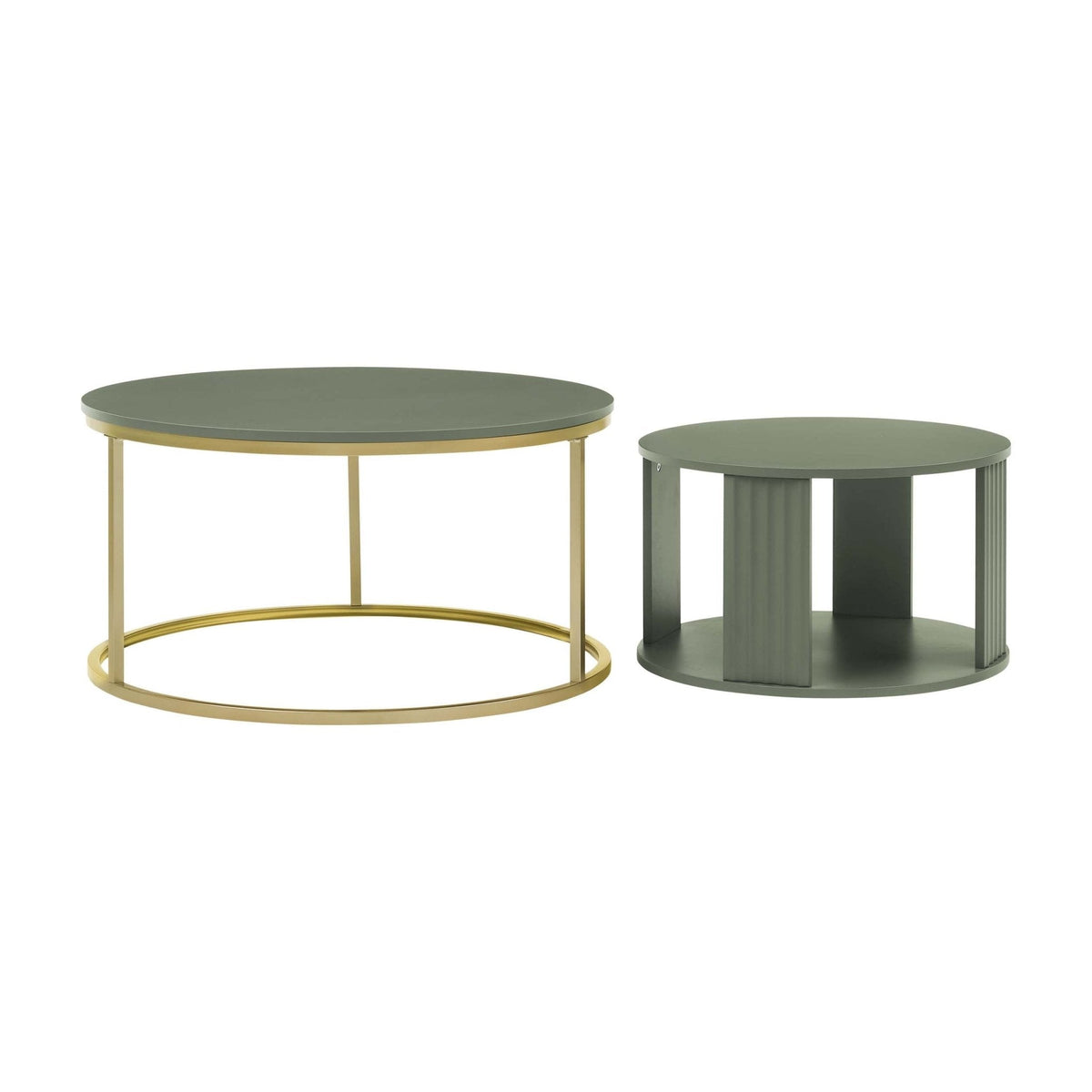 Evie Round Nesting Coffee Table - Vetiver - DUSK