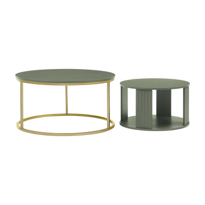 Evie Round Nesting Coffee Table - Vetiver - DUSK