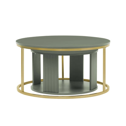 Evie Round Nesting Coffee Table - Vetiver - DUSK