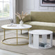 Evie Round Nesting Coffee Table - Warm White - DUSK