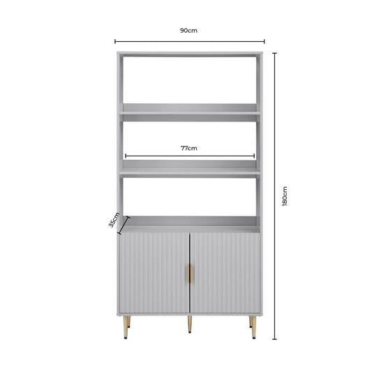 Evie Shelving Unit - Grey - DUSK