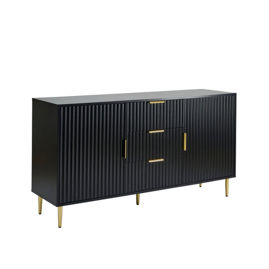 Evie Sideboard with Drawers - Black - DUSK