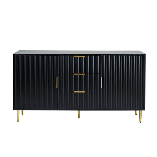 Evie Sideboard with Drawers - Black - DUSK