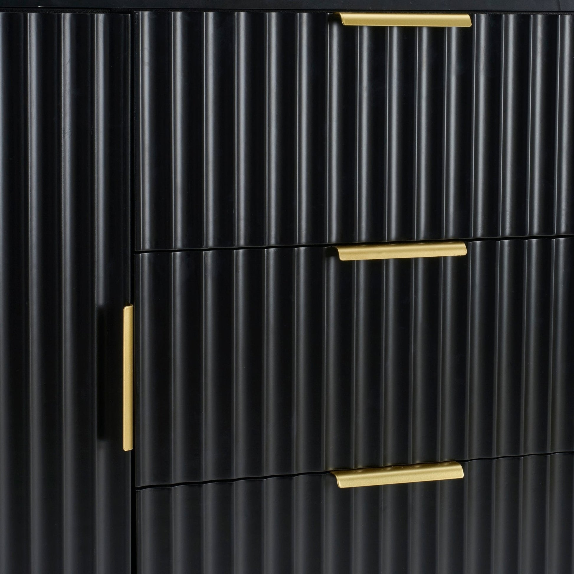 Evie Sideboard with Drawers - Black - DUSK