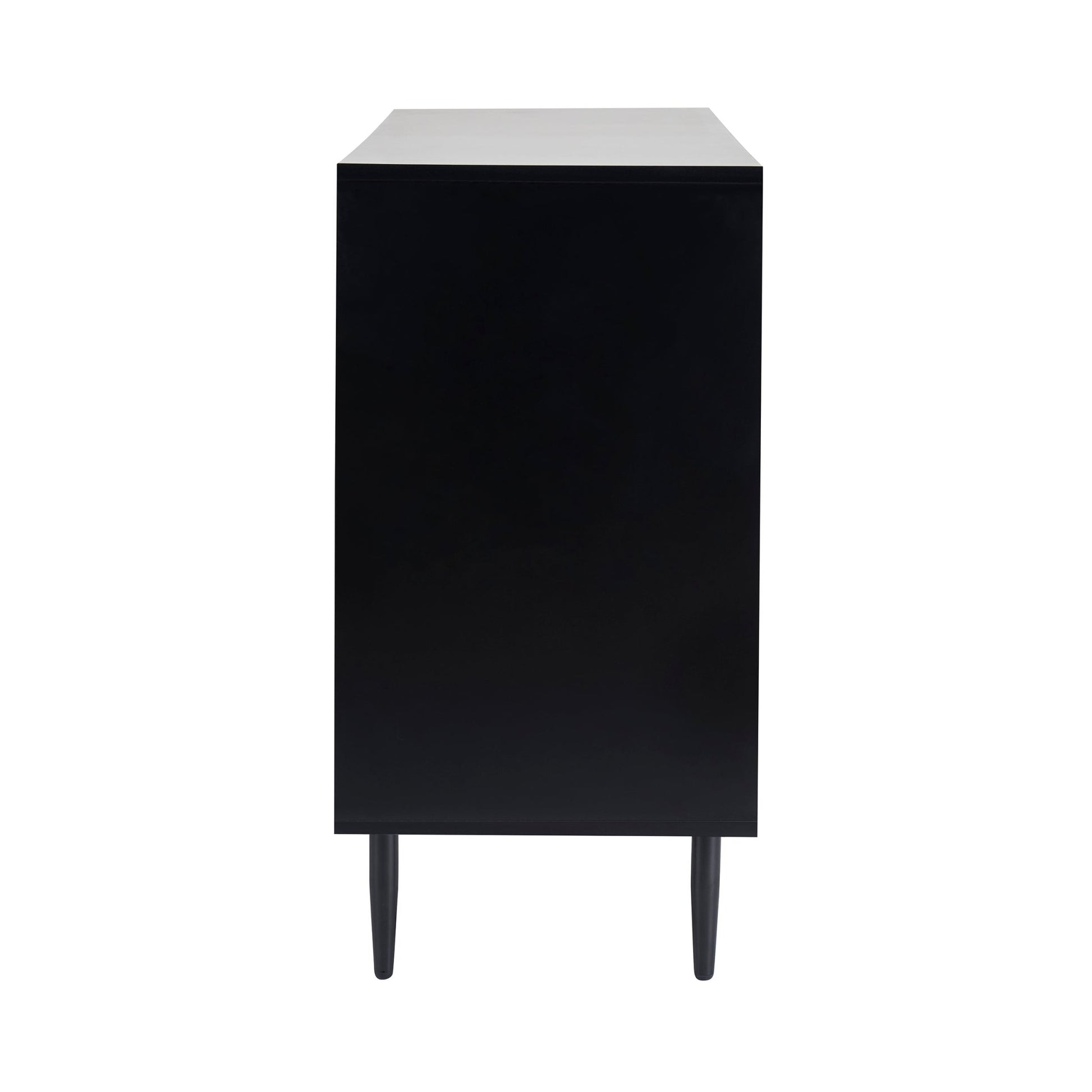 Evie Sideboard with Drawers - Black/Wood Effect - DUSK