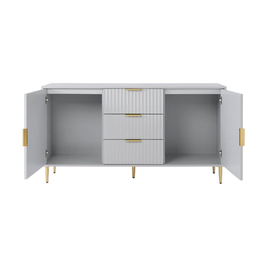 Evie Sideboard with Drawers - Grey - DUSK