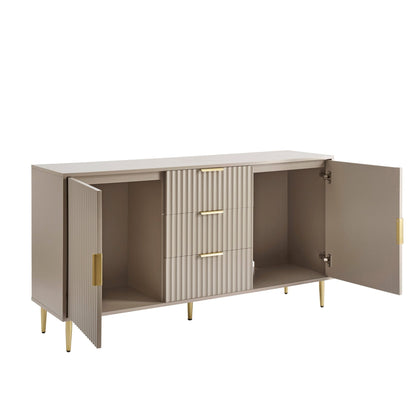 Evie Sideboard with Drawers - Taupe - DUSK