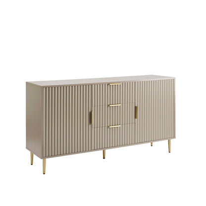 Evie Sideboard with Drawers - Taupe - DUSK