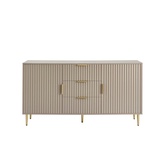 Evie Sideboard with Drawers - Taupe - DUSK