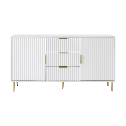 Evie Sideboard with Drawers - Warm White - DUSK