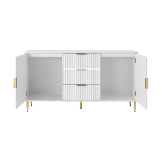 Evie Sideboard with Drawers - Warm White - DUSK