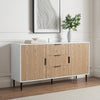 Evie Sideboard with Drawers - White/Wood Effect - DUSK