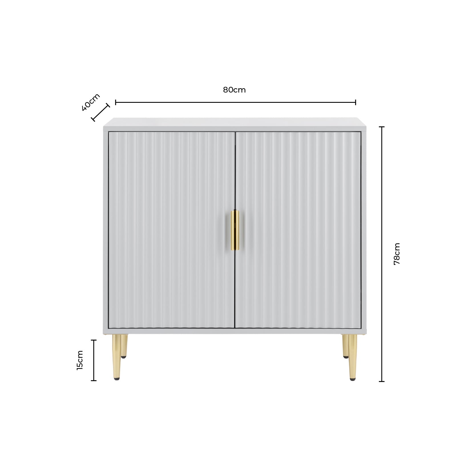 Evie Small Sideboard - Grey - DUSK