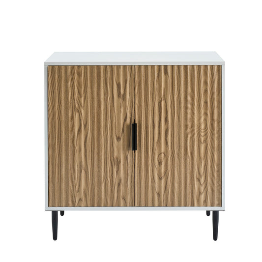 Evie Small Sideboard - White/Wood Effect - DUSK