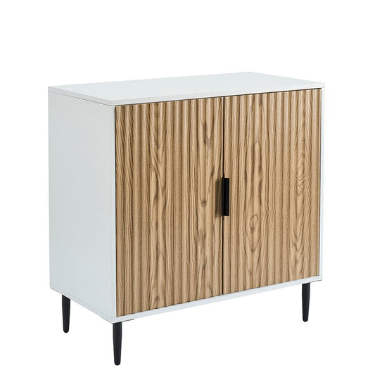 Evie Small Sideboard - White/Wood Effect - DUSK