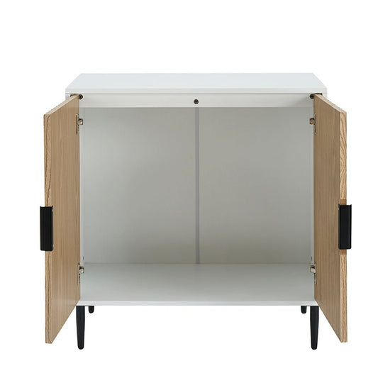 Evie Small Sideboard - White/Wood Effect - DUSK