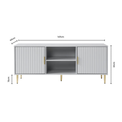 Evie TV Stand - Taupe - DUSK