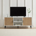 Evie TV Stand - White/Wood Effect - DUSK