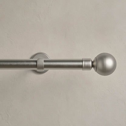 Extendable Metal Curtain Pole - Silver - DUSK