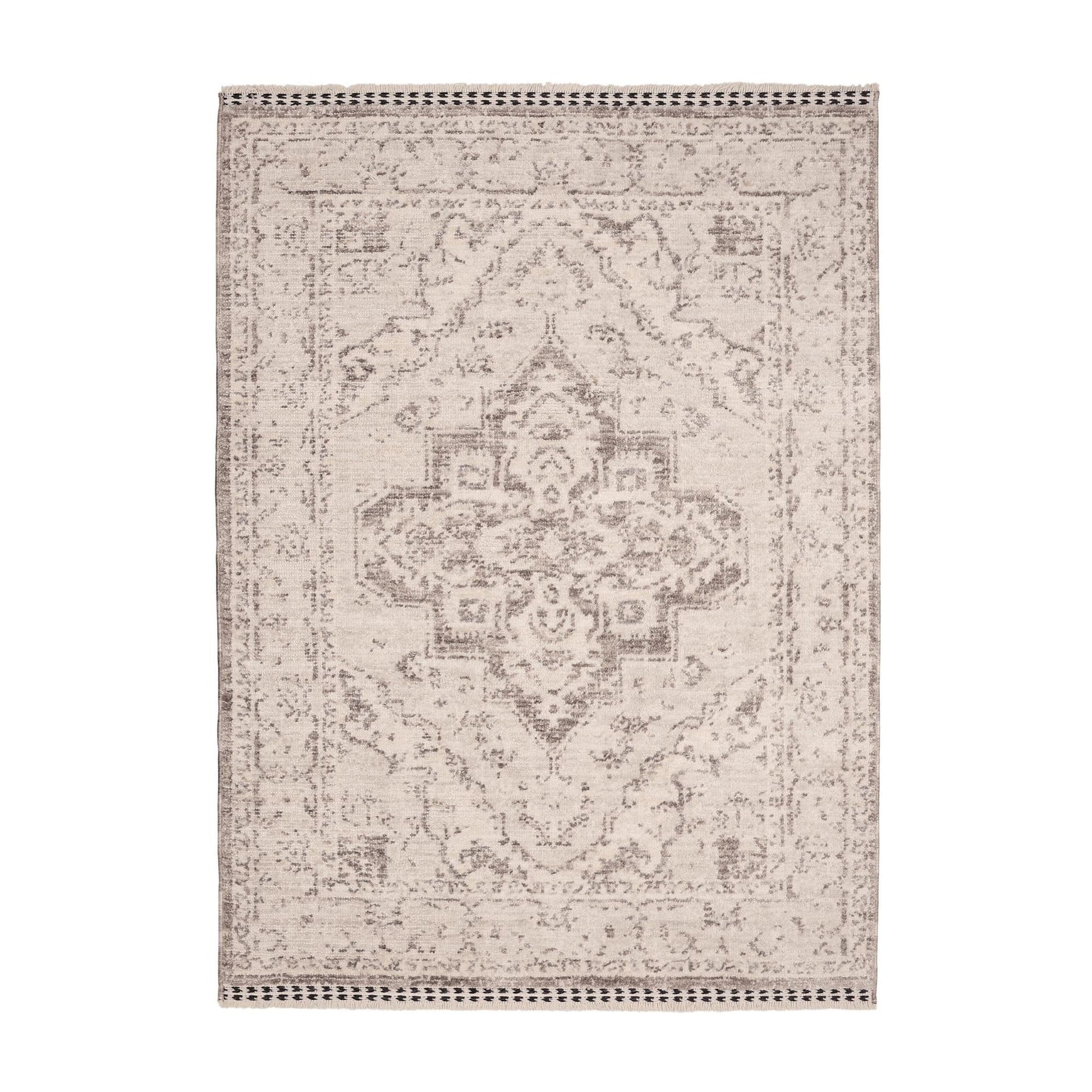 Ezra Traditional Tufted Edge Rug - Natural - DUSK