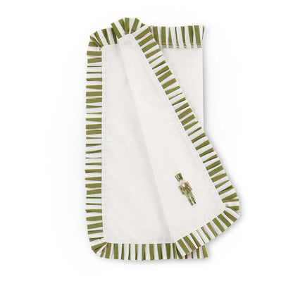 Farron Frill Edge Christmas Set of 4 Napkins - Green - DUSK