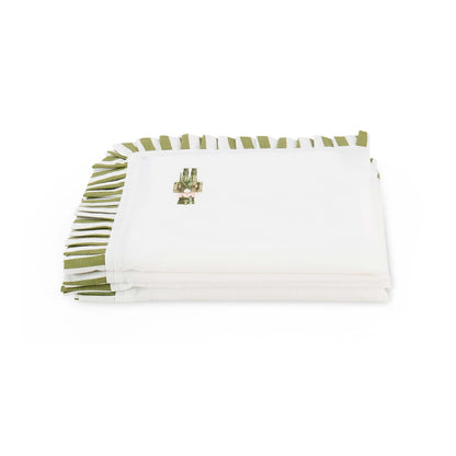 Farron Frill Edge Christmas Set of 4 Napkins - Green - DUSK