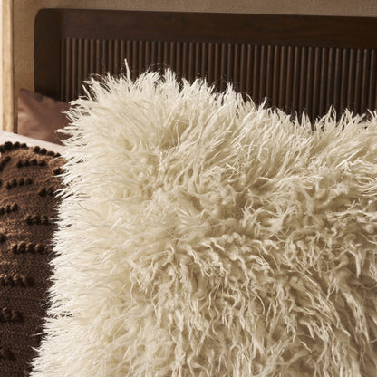 Faux Fur Sheepskin Cushion Cover - Off White - DUSK